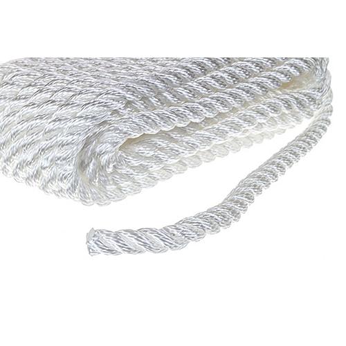 Seachoice High Quality Dock Rope for Boating - 3-Strand Twisted Nylon Dock Line, ½-Inch x 25 Feet, White