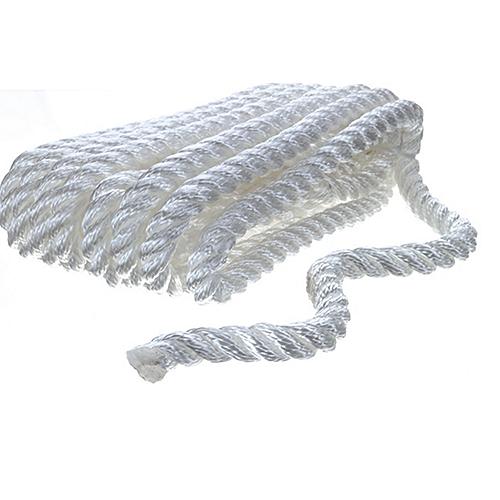 Seachoice High Quality Dock Rope for Boating - 3-Strand Twisted Nylon Dock Line, ½-Inch x 20 Feet, White