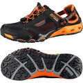New Humtto Mens Size 9-9.5 Black Orange Amphibious Hiking Water Sandlas Shoes