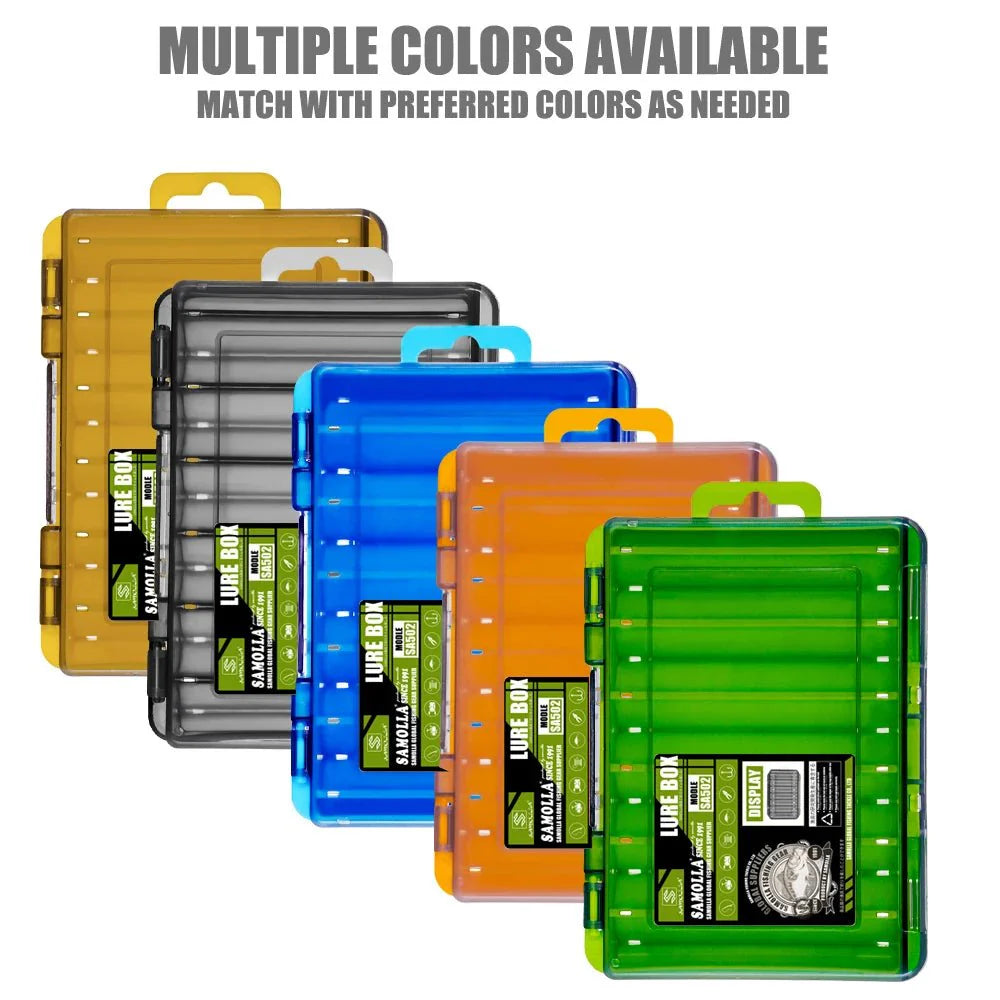 Double-Sided Fishing Tackle Box | Lightweight Lure Organizer for Anglers
