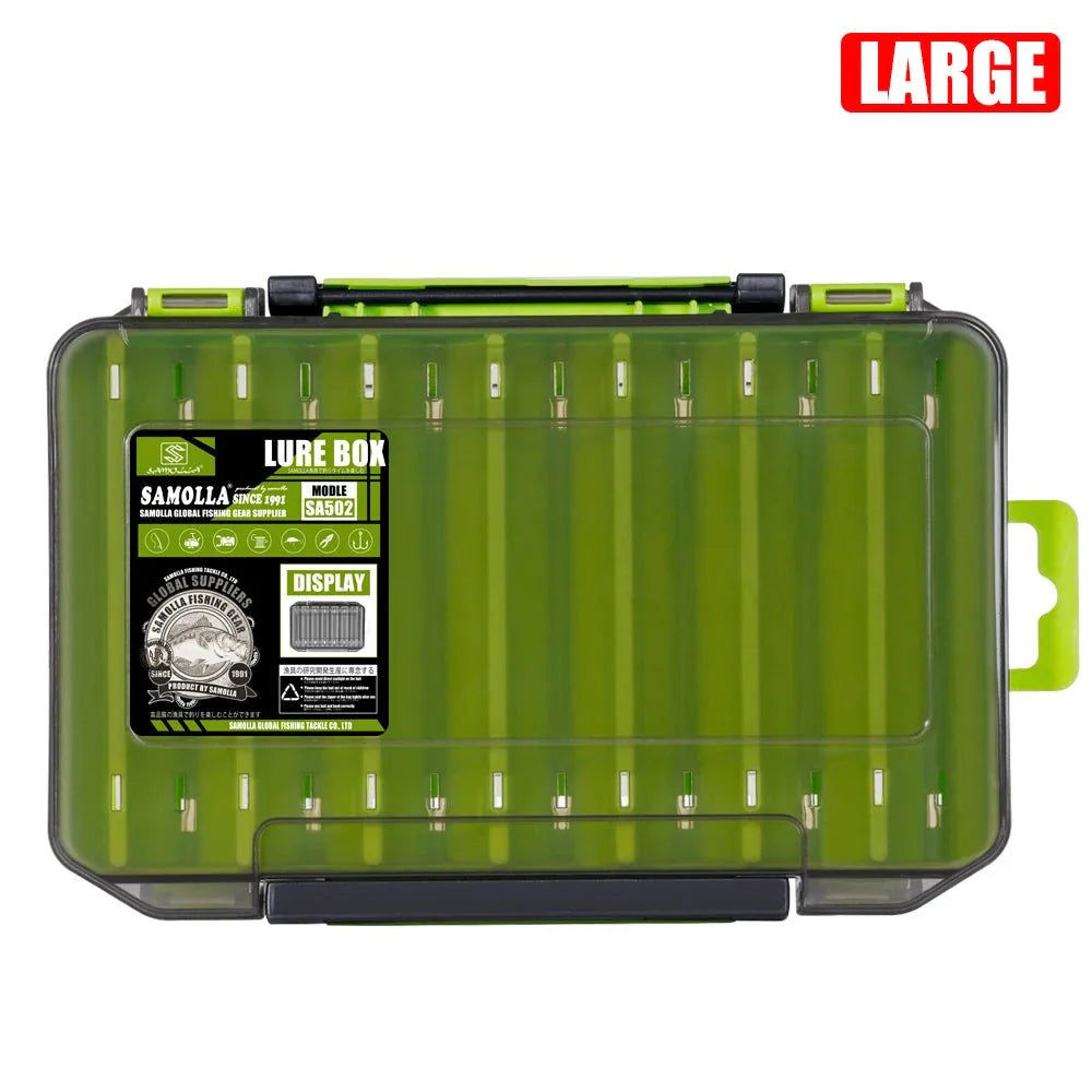 Double-Sided Fishing Tackle Box | Lightweight Lure Organizer for Anglers