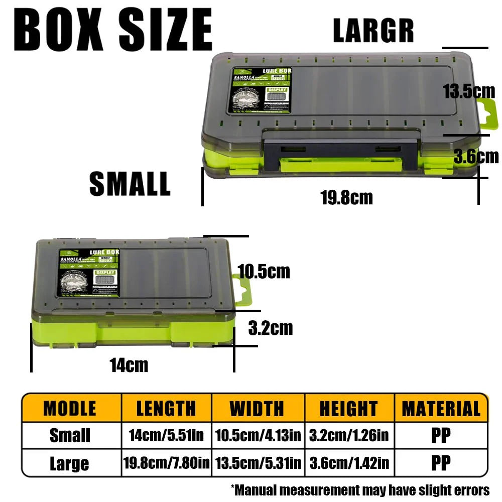 Double-Sided Fishing Tackle Box | Lightweight Lure Organizer for Anglers